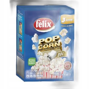 Popcorn do mikrofalówki solony Felix 3x90g