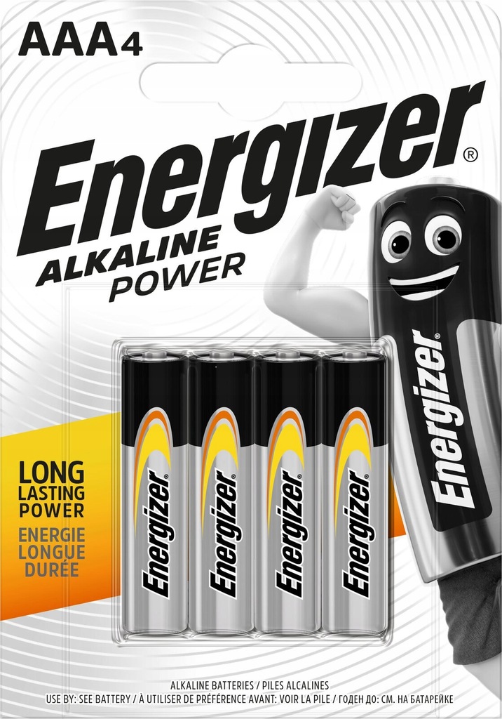 Baterie Energizer Alkaline Power LR03/AAA 4 SZTUKI