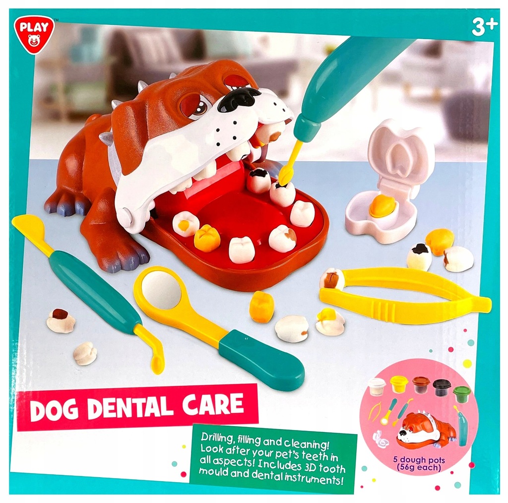 Ciastolina PlayGo Psi Dentysta + 5 pojemników