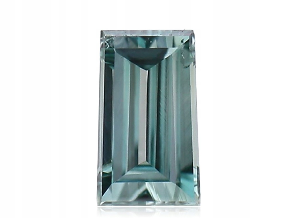 Diament 0.08ct Niebieski Bagieta SI1