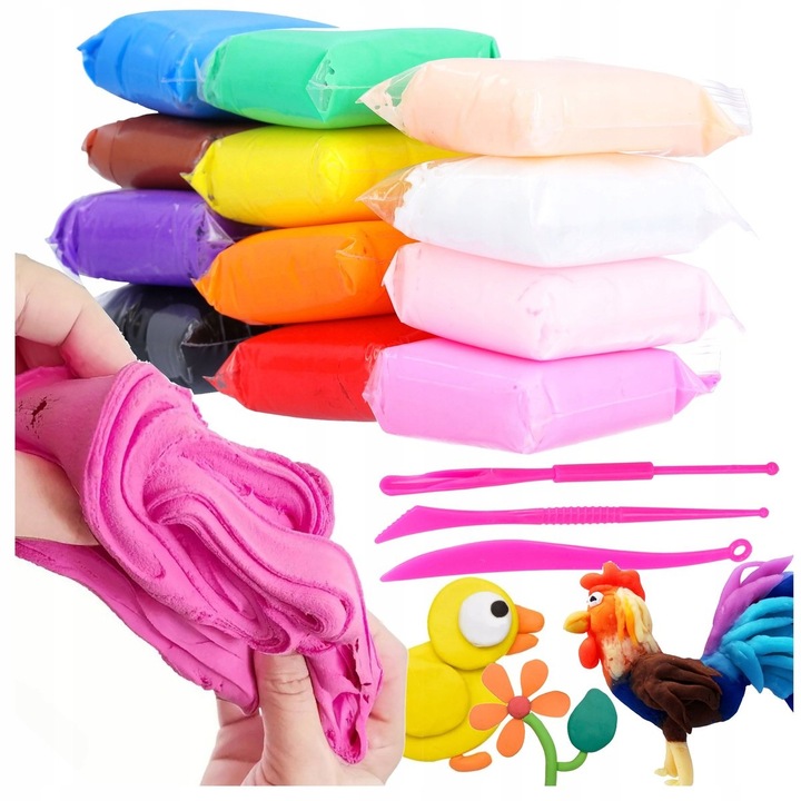 PLASTELINA SENSO GLINA POLIMEROWA PIANKOWA MAGICZNA ZESTAW AŻ 12 SZT JAKOSC