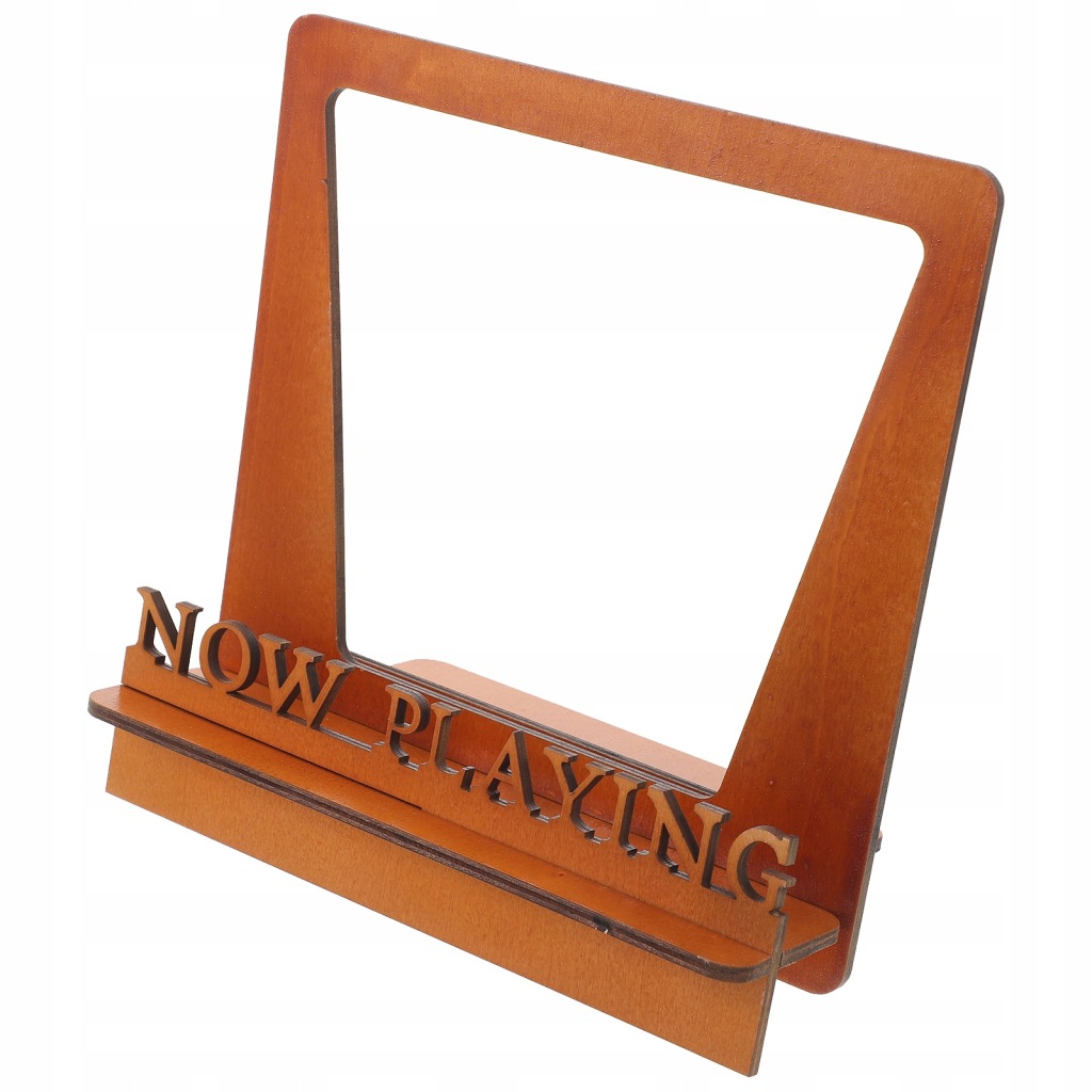 RECORD STAND WOODEN DISPLAY SOLID