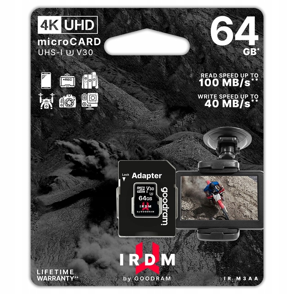 Karta pamięci microSD 64 GB UHS-I U3 Goodram z ada