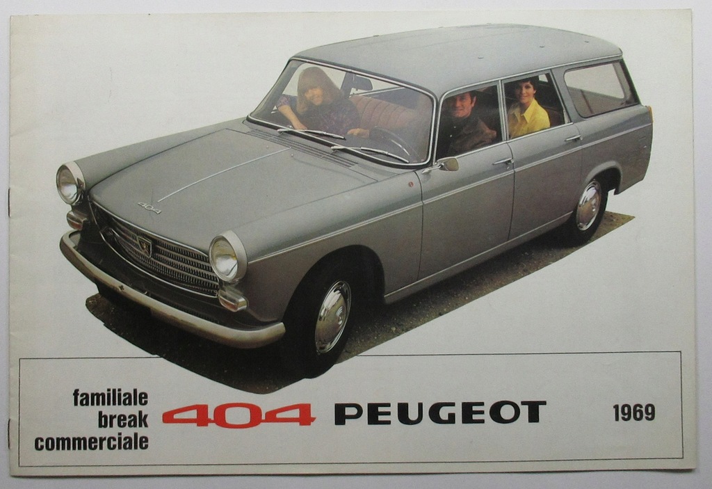 Prospekt samochód Peugeot 404, 1969 r.