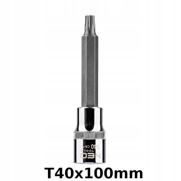 KOŃCÓWKA TORX NA NASADCE 1/2" NEO T40; 100 mm