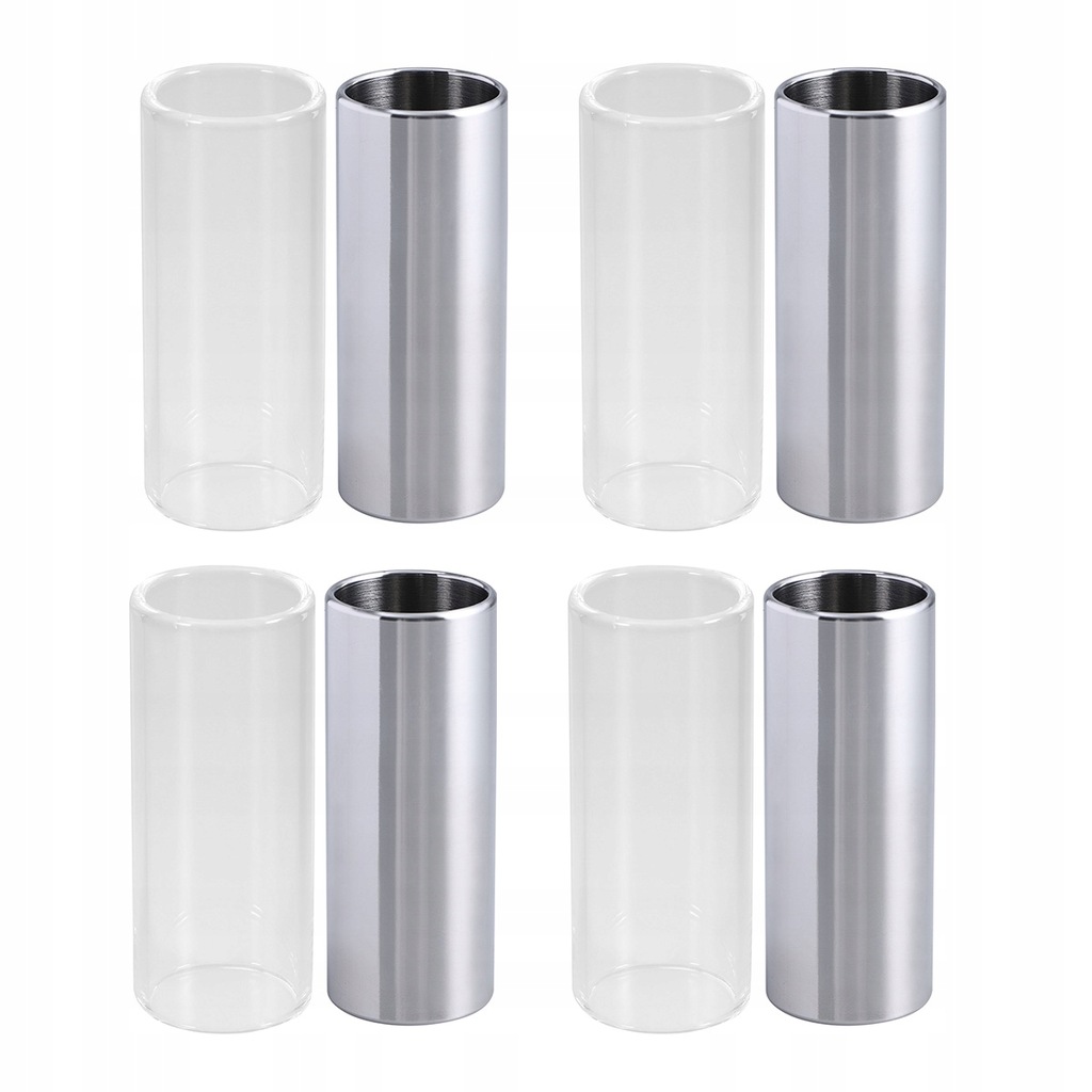 4 Pcs 60MM Glass Slide and Stainless Steel Slide M