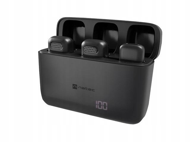 Mikrofon Natec Hopper krawatowy bezprzewodowy USB-C (2 sztuki)