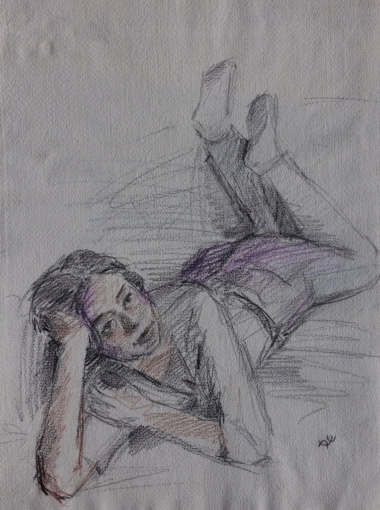 Dziewczyna Szkic Ołówkiem 29x39 1996 12 8215991433