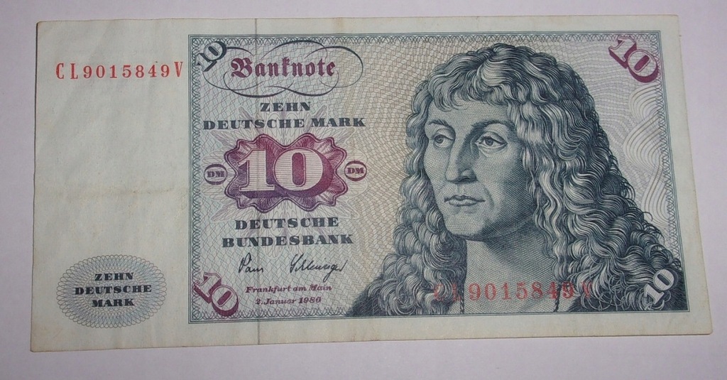 10 marek Niemcy - RFN - Zehn Deutsche Mark - stary banknot 1980 r.