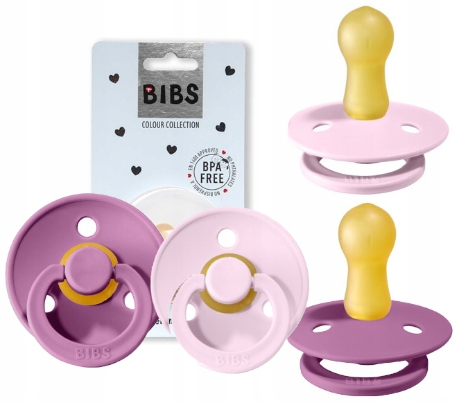 BIBS SMOCZEK 2-PACK LAVENDER+BABY PINK M 120220