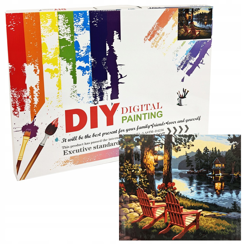 MALOWANIE PO NUMERACH PODOBRAZIE DIY DIGITAL PAINTING 40x50cm WZÓR W6734