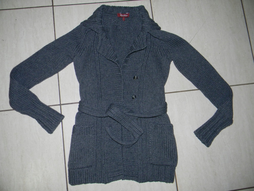 MAXMARA lux cardigan 95% lana wool mieciutki