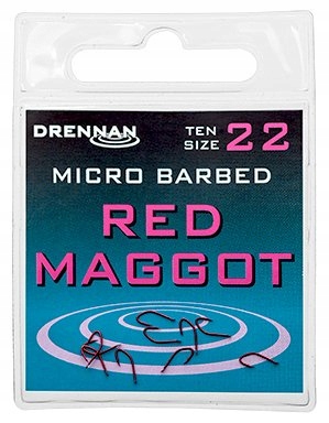 Haczyk Drennan Red MAGGOT MICRO BARBED NR.22 HSRMG