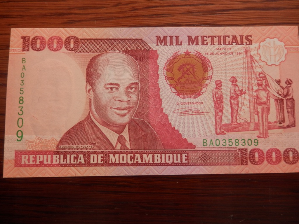 MOZAMBIK 1000 METICAIS 1991