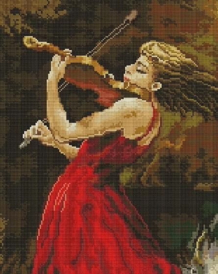 MOZAIKA DIAMENTOWA - SKRZYPACZKA 40X50CM