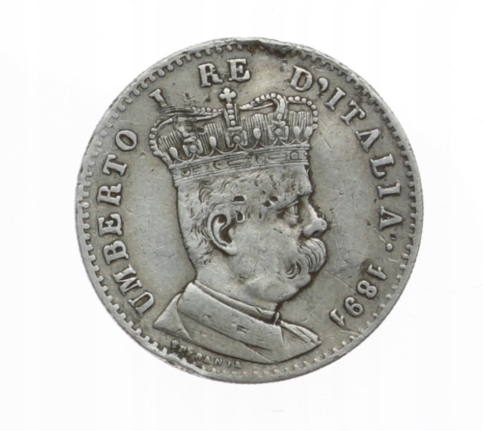 [M9149] Włochy 1 lira 1891 rzadka