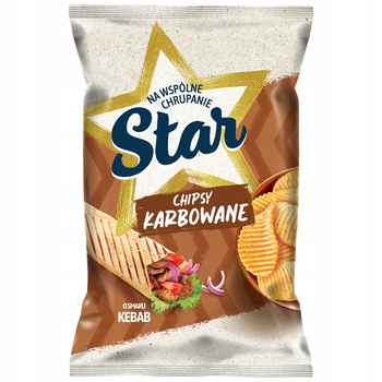 Star Chipsy karbowane o smaku kebab 120g
