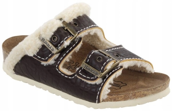 BIRKENSTOCK OCIEPLANE CZARNE KLAPKI (26)