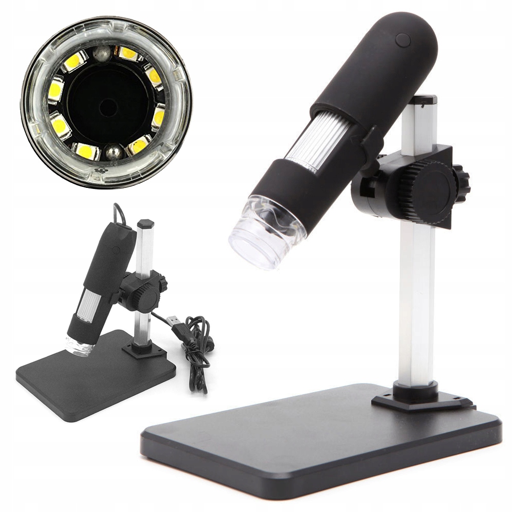 MIKROSKOP CYFROWY USB 8 LED SMD 800x LUPA ZOOM