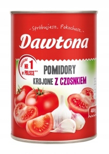 OUTLET Dawtona Pomidory krojone z czosnkiem 400 g