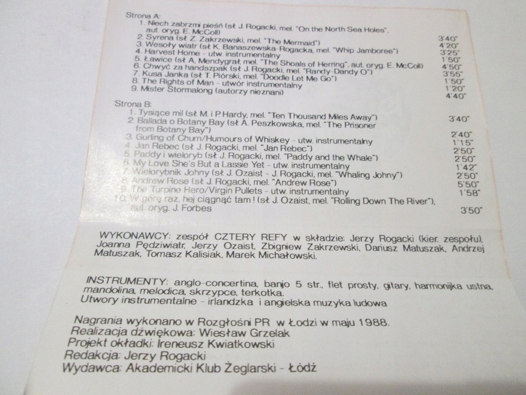 Купить Кассета Four Refs-Let the Song Sound Shanty 1988: отзывы, фото, характеристики в интерне-магазине Aredi.ru