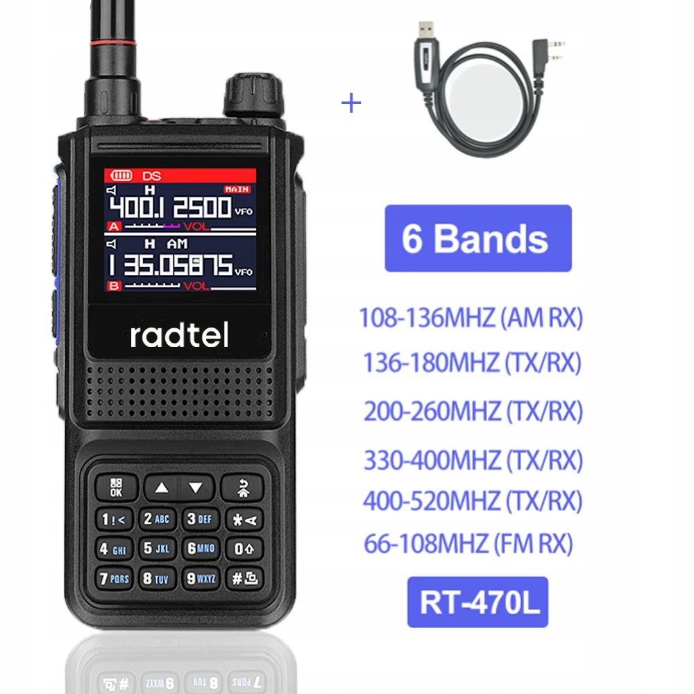 Radtel Rt-470L 5W 6 pasm, dla amatorów dwukierunkowa stacja radiowa