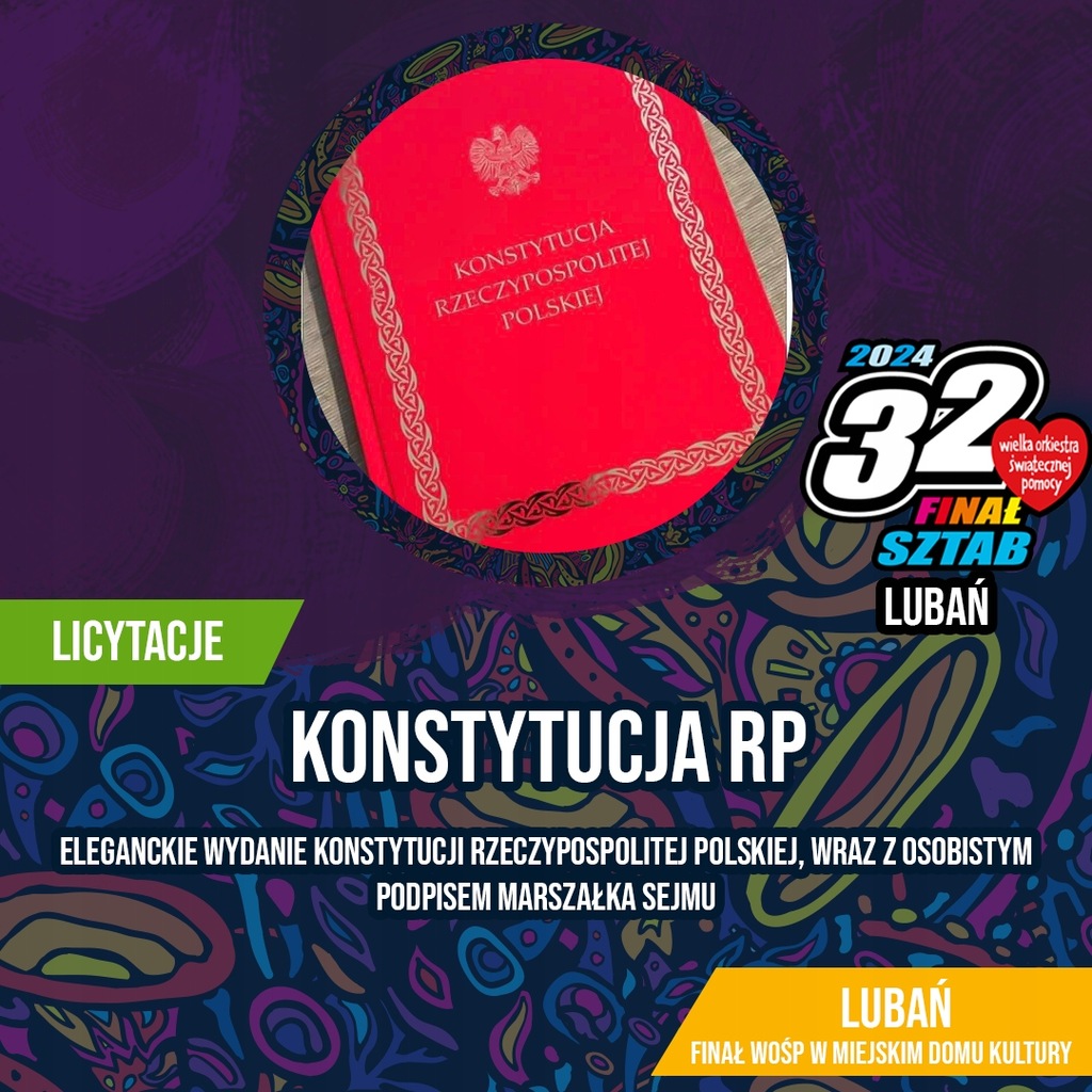 Konstytucja RP z autografem Marszałka Szymona Hołowni