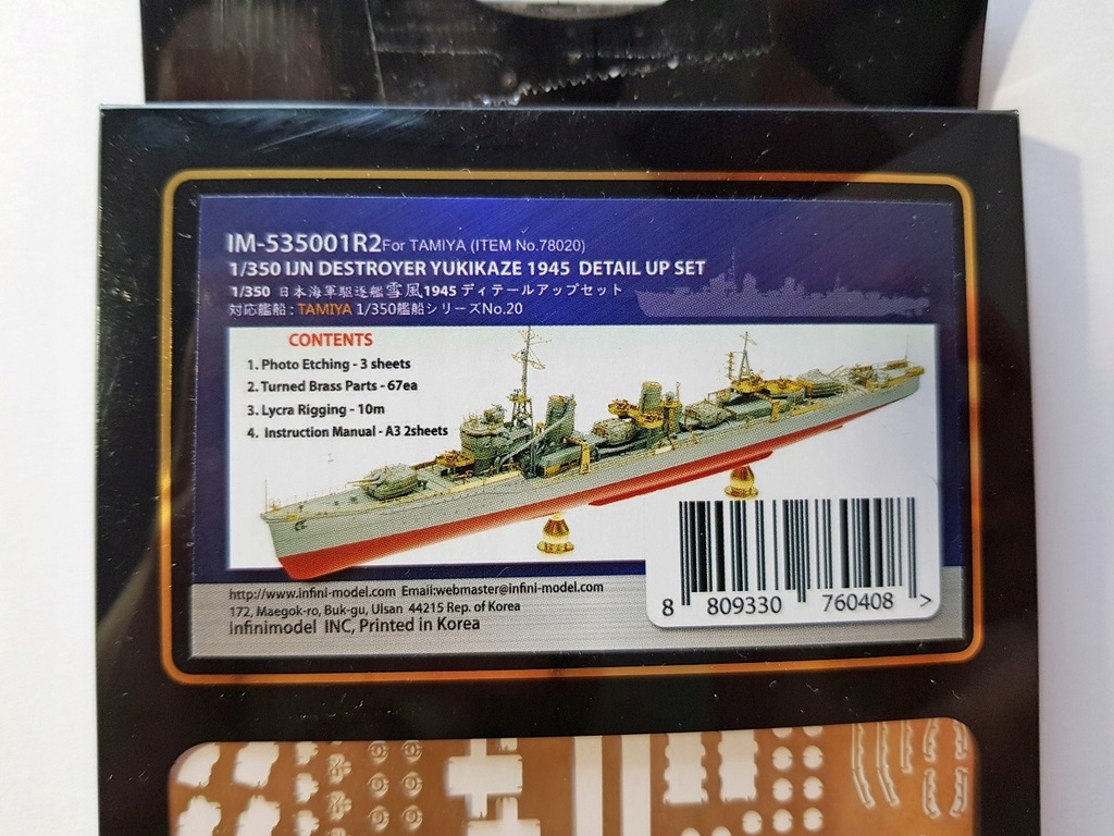 Infini 535001R2 IJN Yukikaze 1:350 - złom blaszki