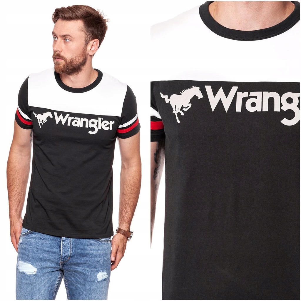 WRANGLER RUGBY TEE MĘSKI T-SHIRT REGULAR FIT XL