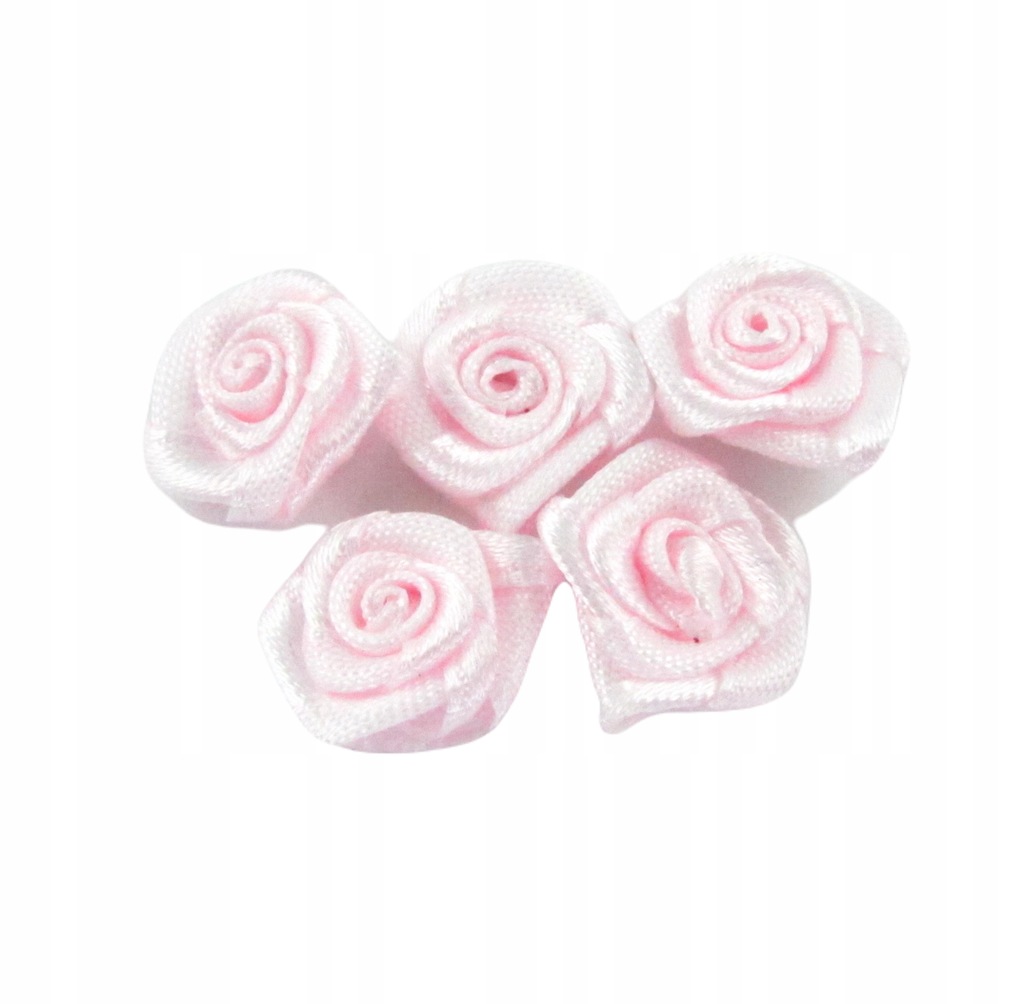 Róża różyczka satynowa atłasowa 15mm różowy