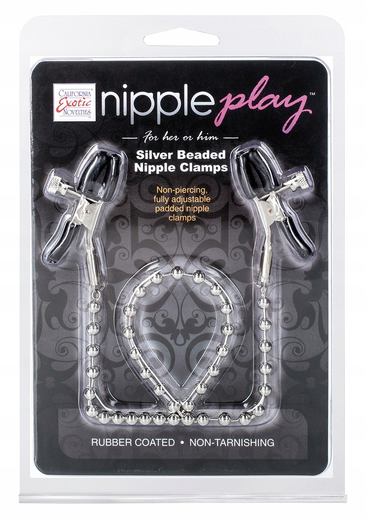 Silver Beaded Nipple Clamps Metal