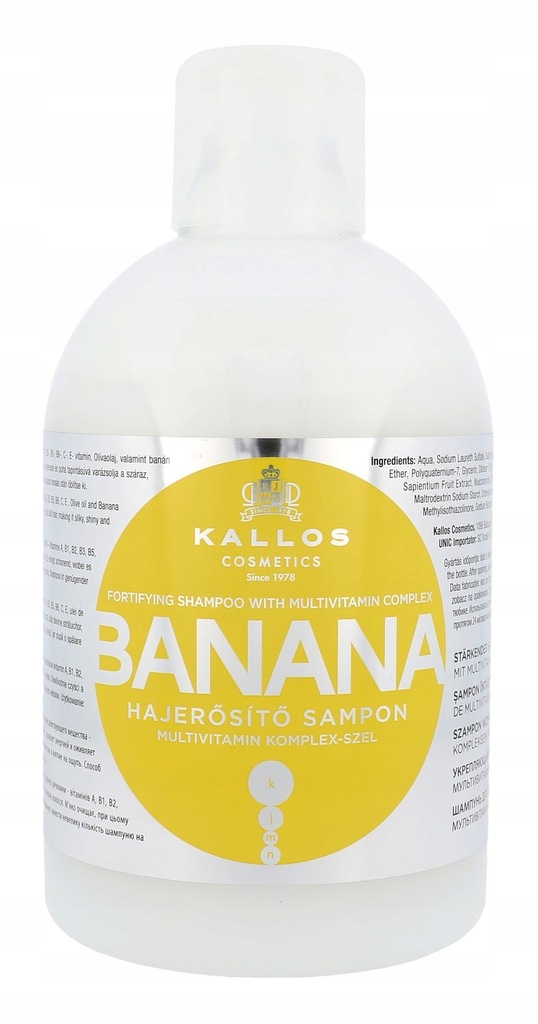 Kallos Cosmetics Banana Szampon do włosów 1000ml