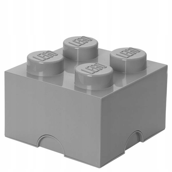 Pojemnik na klocki LEGO Storage Brick 4 szary 3 lata +