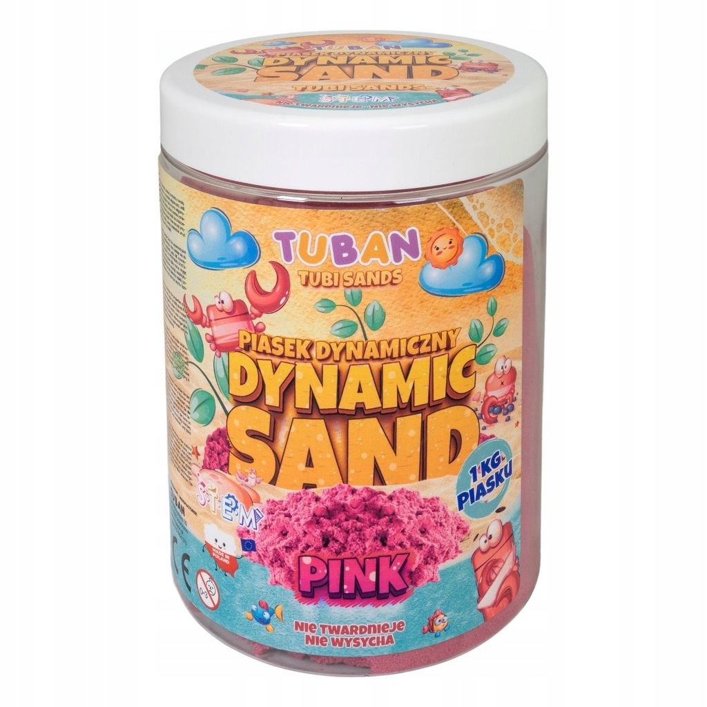 TUBAN piasek DYNAMICZNY w kolorze różowym 1 kg - TU3553