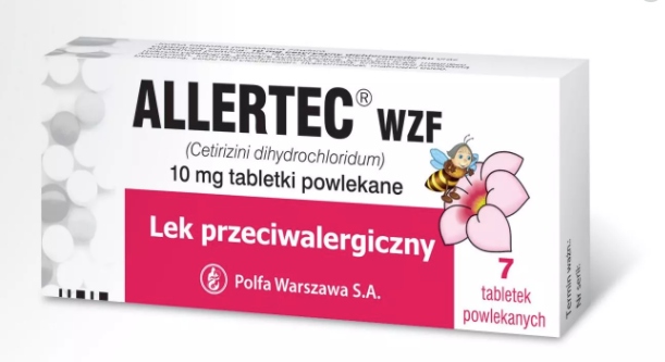 Apteczny Allertec WZF 7 tabletek alergia uczulenie