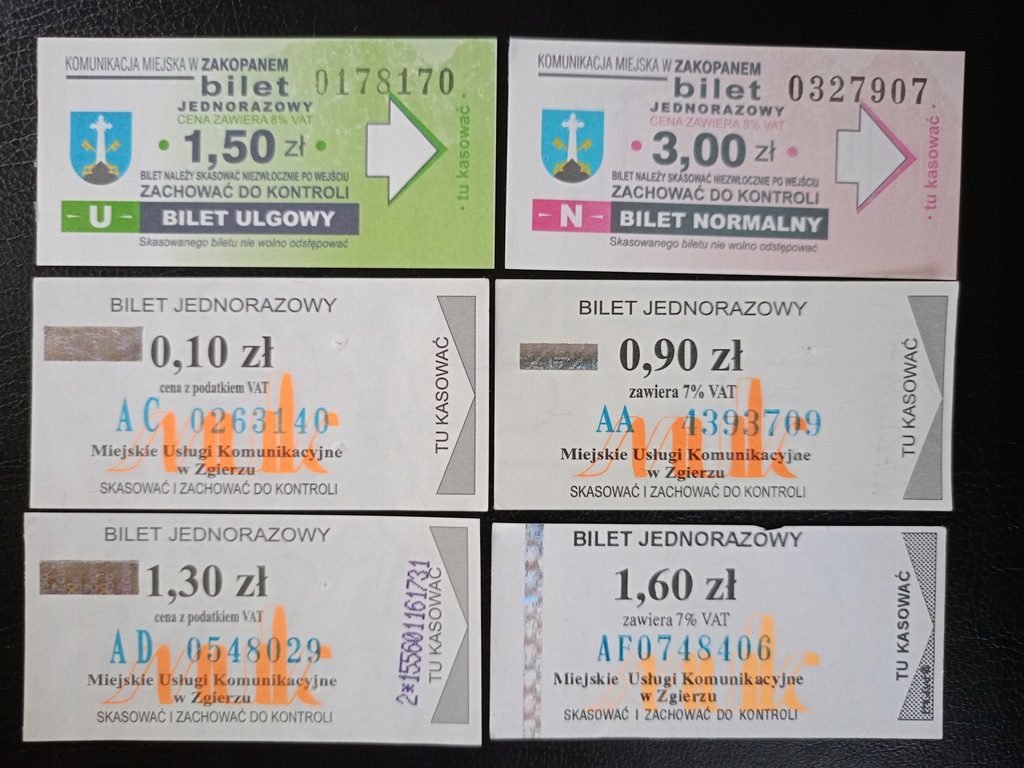 Bilety komunikacji Zakopane, Zgierz