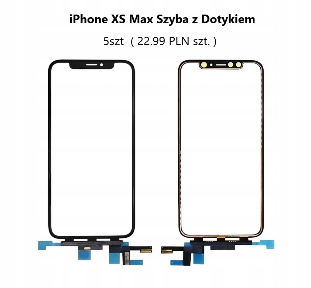 iPhone XS MAX 5szt. Szyba z dotykiem Regeneracja