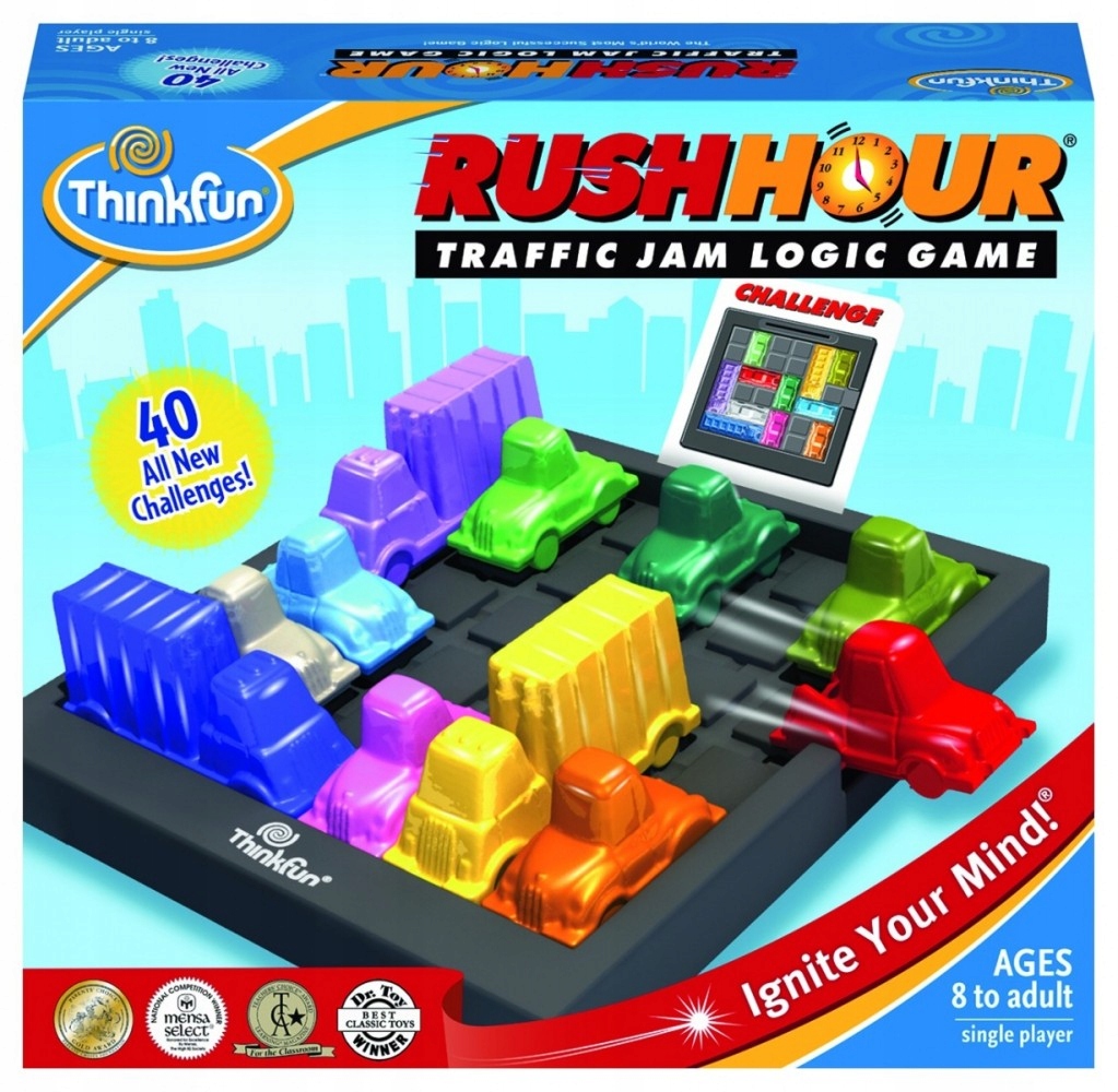 THINKFUN GRA ŁAMIGŁÓWKA RUSH HOUR 40 ZADAŃ 5+