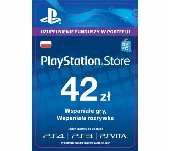 Playstation Network PSN 42 ZŁ PLN PS3 PS4