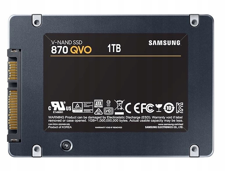 Купить Твердотельный накопитель Samsung 870 QVO 1 ТБ, 2,5 дюйма, SATA III: отзывы, фото, характеристики в интерне-магазине Aredi.ru