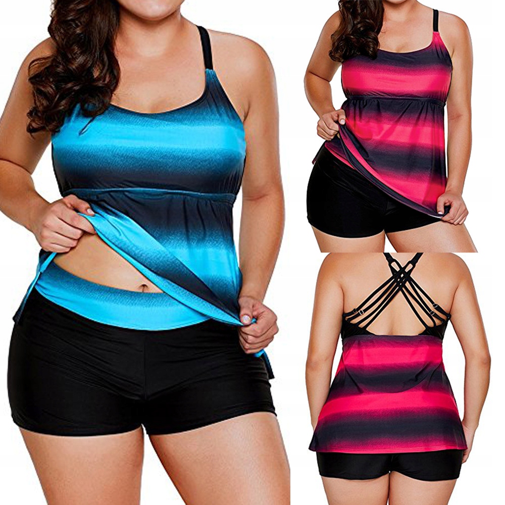 STRÓJ KĄPIELOWY TANKINI SPODENKI KOSZULKA XXL 7910710439 oficjalne
