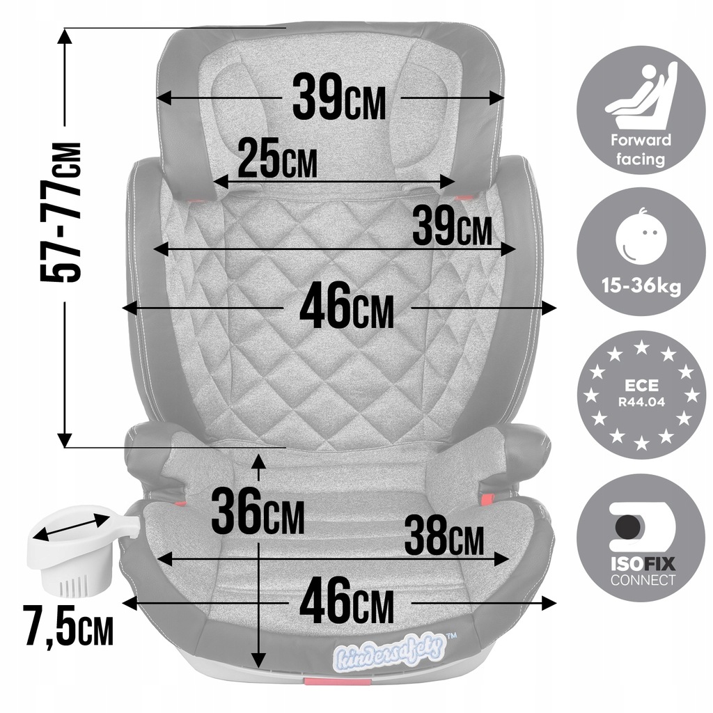 Купить АВТОКРЕСЛО KINDERSAFETY 15-36 КГ ISOFIX: отзывы, фото, характеристики в интерне-магазине Aredi.ru