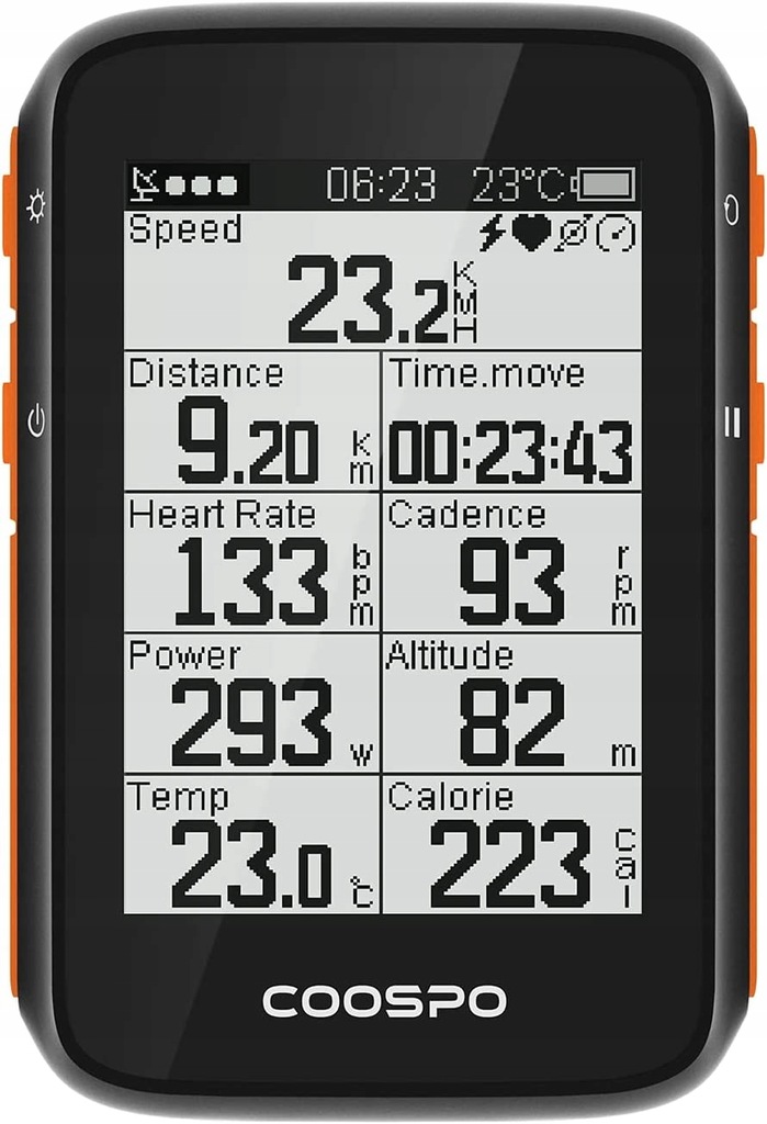 COOSPO BC200 LICZNIK KOMPUTER ROWEROWY GPS BT LCD
