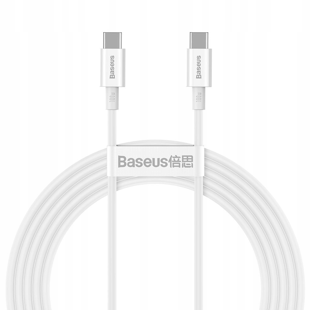 Superior kabel przewód USB-C USB-C Quick Charge FCP 100W 5A 20V 2m biały BA