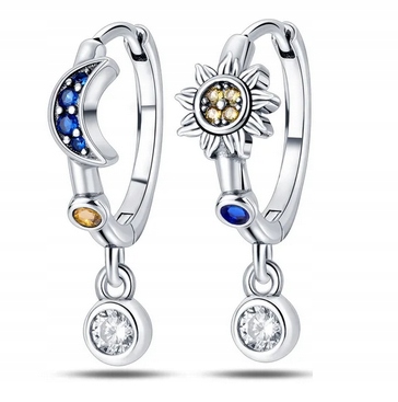 KOLCZYKI MŁODZIEŻOWE SREBRO PLATEROWANE KOLUSZKA P 1942