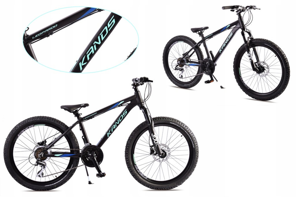 ROWER MTB JR 24 KANDS LEOPARDO czar-turkusowy 2023