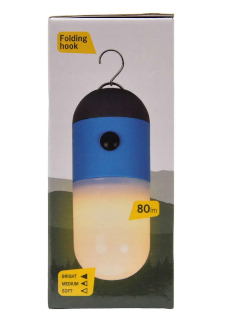 Lampa bateryjna Sonem LED 80 W z uchwytem do zawieszenia - niebieska