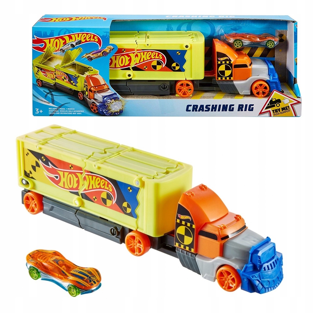 MATTEL Hot Wheels Ciężarówka z kraksą GCK39