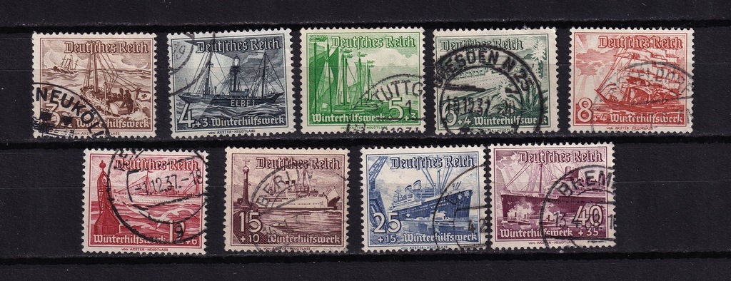 DEUTSCHES REICH Mi 651-659 kas.
