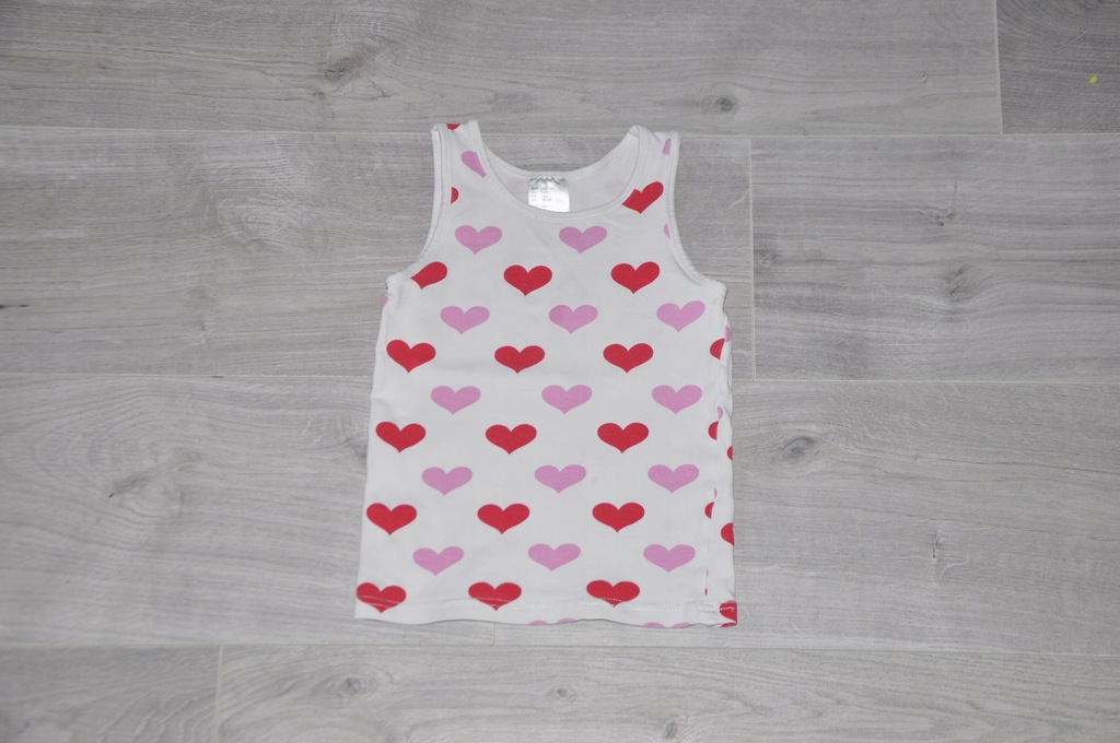 H&M koszulka BOKSERKA w serca r. 110/116 cm